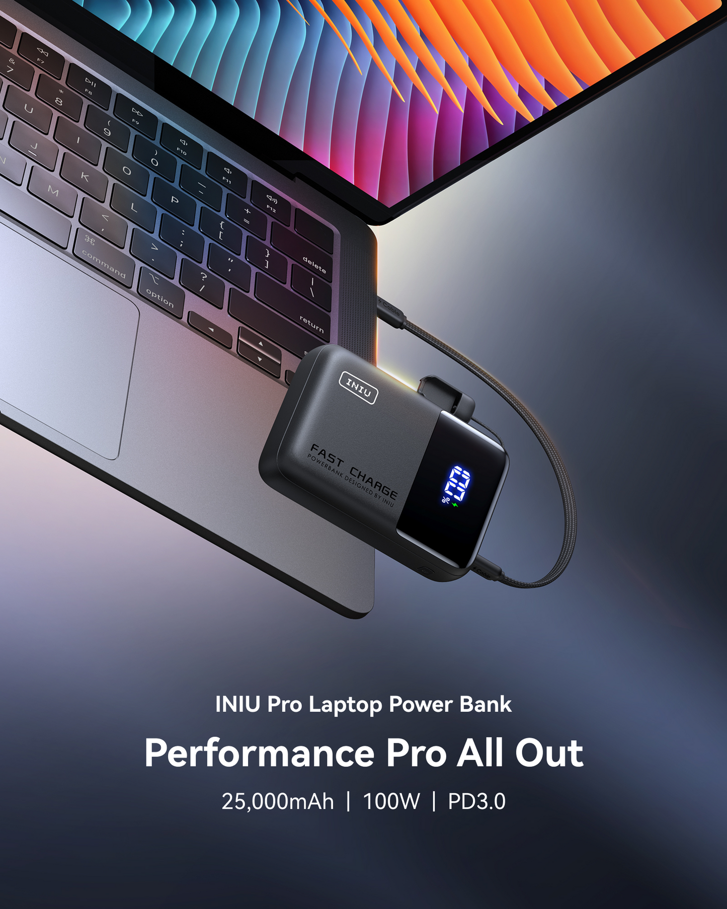 INIU Cougar P63-E1 Banco de Energía Más Pequeño 100W 25,000mAh